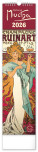 NOTIQUE Wandkalender Alfons Mucha CZ/SK 2026, 12 x 48 cm