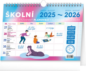 NOTIQUE Schulplanungskalender mit Haken CZ/SK 2026, 30 x 21 cm - Reklamnepredmety