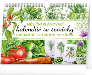 NOTIQUE Monatsplanungskalender mit Samen CZ 2026, 30 x 21 cm - Reklamnepredmety