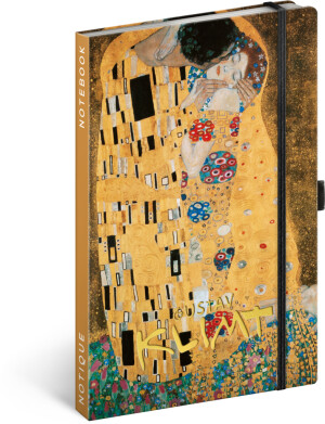 NOTIQUE Notizen Gustav Klimt, liniert, 13 x 21 cm - Reklamnepredmety