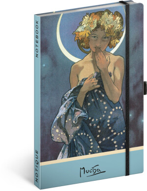 NOTIQUE Notes Alfons Mucha – Luna, gepunktet, 11 x 16 cm - Reklamnepredmety