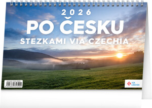 NOTIQUE Tischkalender Rund um Tschechien auf den Wegen Via Czechia CZ 2026, 23,1 x 14,5 cm - Reklamnepredmety