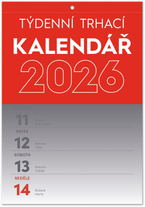 NOTIQUE Wandkalender zum Abreißen, wöchentlich CZ 2026, A5 - Reklamnepredmety