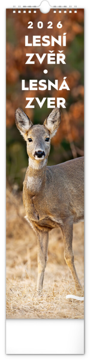 NOTIQUE Wandkalender Waldtiere - Forest animals CZ/SK 2026, 12 x 48 cm - Reklamnepredmety