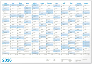NOTIQUE Jahreskalender CZ 2026, B1, 96,4 x 67 cm - Reklamnepredmety