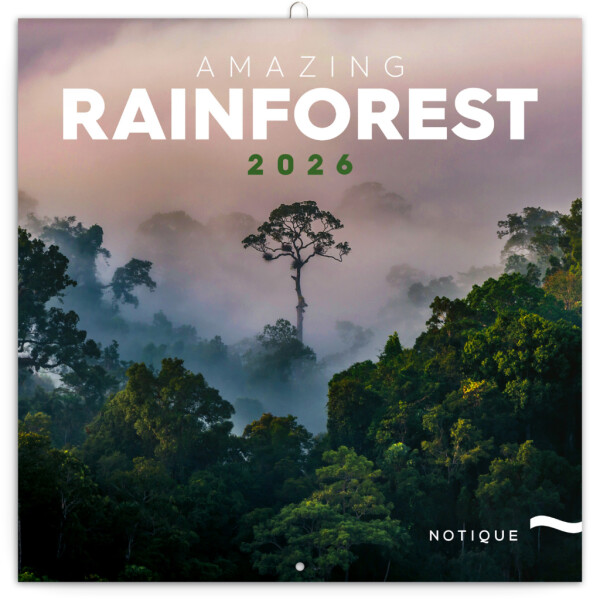 NOTIQUE Notizblock Regenwälder 2026, 30 x 30 cm