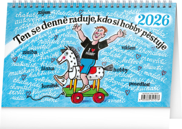 NOTIQUE Tischkalender Unser Hobby CZ 2026 – Kamila Skopová, 23,1 x 14,5 cm