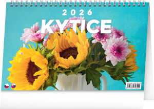 NOTIQUE Tischkalender Bouquets CZ/SK 2026, 23,1 x 14,5 cm - Reklamnepredmety
