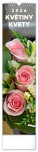 NOTIQUE Wandkalender Blumen – Flowers CZ/SK 2026, 12 x 48 cm