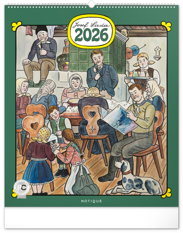 NOTIQUE Wandkalender Josef Lada 2026, 48 x 56 cm