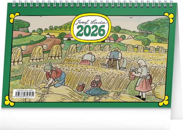 NOTIQUE Tischkalender Josef Lada CZ 2026, 23,1 x 14,5 cm