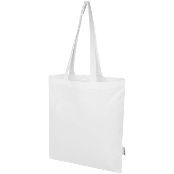 Madras Blend shopping bag made of GRS recycled cotton with a weight of 140 g/m² and a volume of 7 l