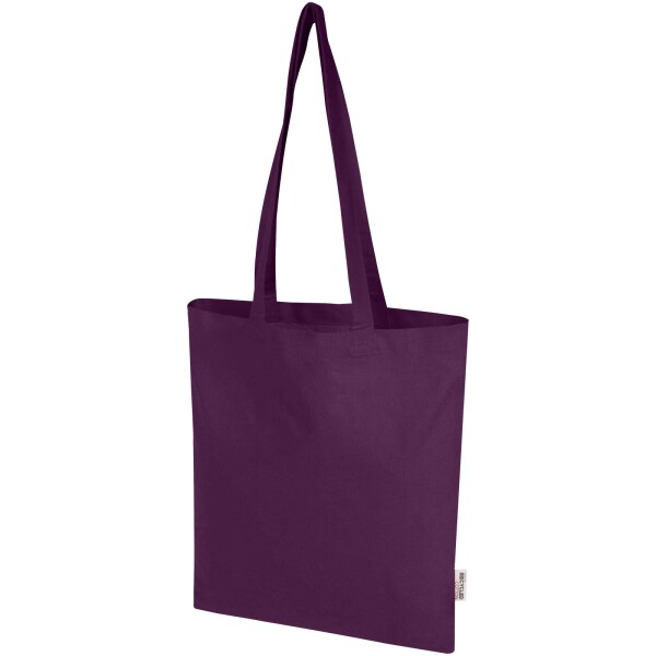 Madras Blend shopping bag made of GRS recycled cotton with a weight of 140 g/m² and a volume of 7 l