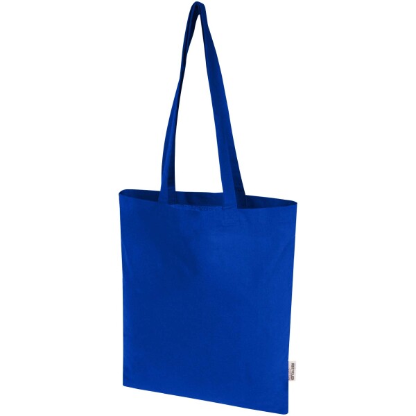 Madras Blend shopping bag made of GRS recycled cotton with a weight of 140 g/m² and a volume of 7 l
