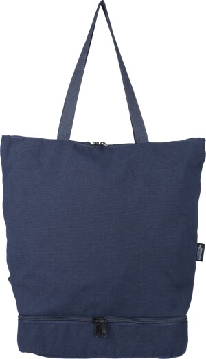 Recycled polycotton (330 gsm) tote backpack - Reklamnepredmety