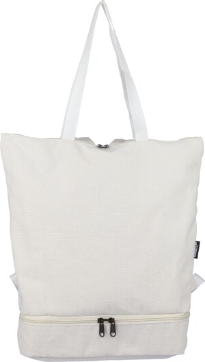 Recycled polycotton (330 gsm) tote backpack - Reklamnepredmety