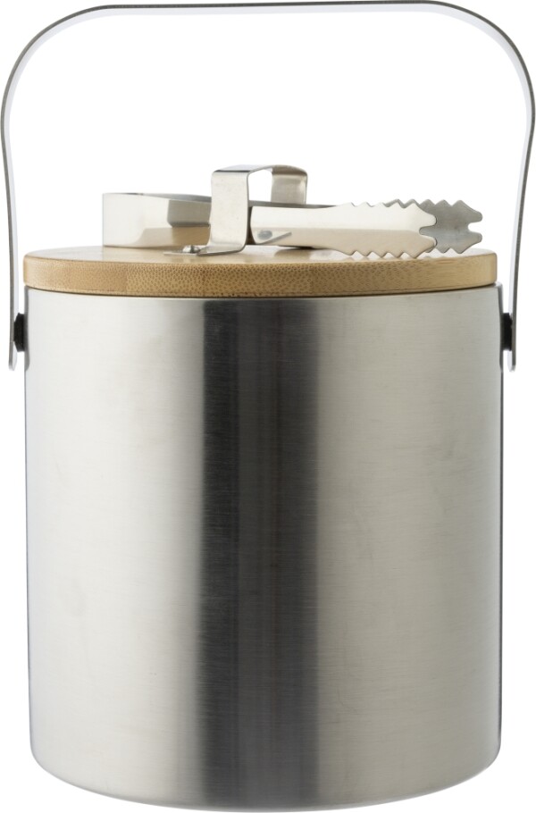 Double walled stainless steel ice bucket