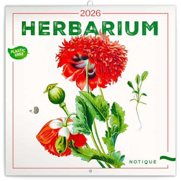 NOTIQUE Notizblock Herbarium 2026, 30 x 30 cm