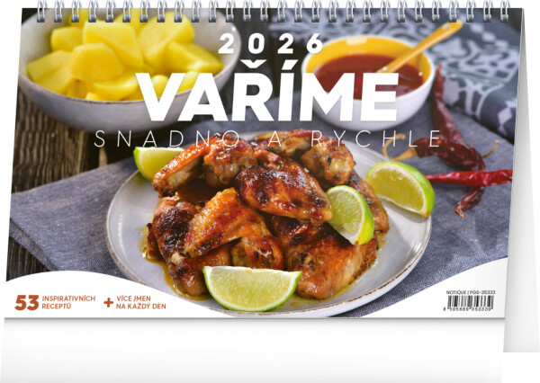 NOTIQUE Tischkalender Schnelle Rezepte CZ 2026, 23,1 x 14,5 cm