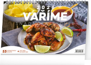 NOTIQUE Tischkalender Schnelle Rezepte CZ 2026, 23,1 x 14,5 cm - Reklamnepredmety