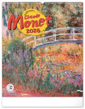 NOTIQUE Wandkalender Claude Monet 2026, 48 x 56 cm - Reklamnepredmety