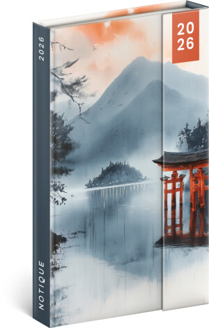 NOTIQUE Magnetischer Wochenkalender Japan 2026, 13 x 21 cm - Reklamnepredmety