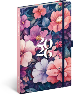 NOTIQUE Planbook Tagebuch/Notizbuch Bouquet 2026, 13 x 21 cm - Reklamnepredmety