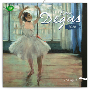 NOTIQUE Notizblock Edgar Degas 2026, 30 x 30 cm - Reklamnepredmety