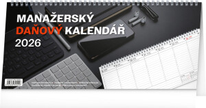 NOTIQUE Tischkalender Managerial Tax CZ 2026, 33 x 14,5 cm - Reklamnepredmety