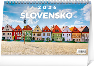 NOTIQUE Tischkalender Slowakei 2026, 23,1 x 14,5 cm - Reklamnepredmety