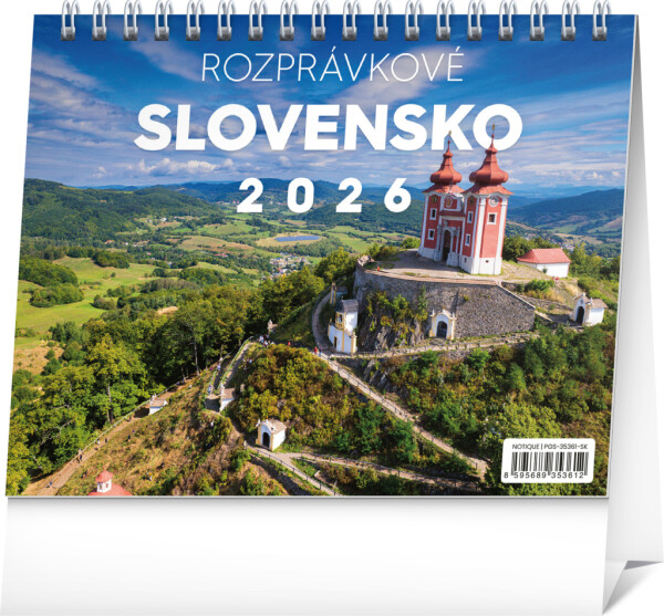 NOTIQUE Tischkalender Märchenhafte Slowakei 2026, 16,5 x 13 cm