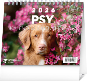NOTIQUE Tischkalender Hunde – mit Hundenamen 2026, 16,5 x 13 cm - Reklamnepredmety