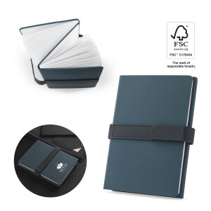 SANDERSON. A5 Notizbuch aus PU (50% recycelt) mit zwei Blöcken: linierte Seiten und unlinierte Seiten - Reklamnepredmety