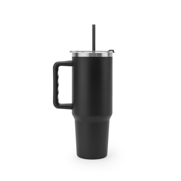 JOYNER XL. Großer Edelstahl-Reisebecher (91 % recycelt) mit doppelwandiger Vakuumisolierung und matter Oberfläche, 1300 ml
