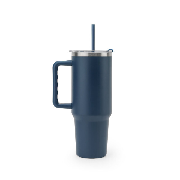 JOYNER XL. Großer Edelstahl-Reisebecher (91 % recycelt) mit doppelwandiger Vakuumisolierung und matter Oberfläche, 1300 ml