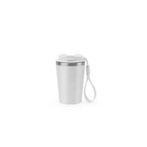 SPITZ. Edelstahl-Reisebecher (90 % rSS) mit doppelwandiger, matter Oberfläche, 440 ml - Reklamnepredmety