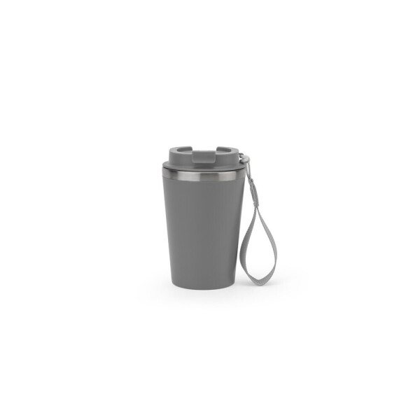 SPITZ. Edelstahl-Reisebecher (90 % rSS) mit doppelwandiger, matter Oberfläche, 440 ml