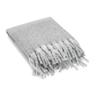 Kuschelig. Decke aus recyceltem Polyester (100 % rPET) (300 g/m²) in Mohairoptik. - Reklamnepredmety