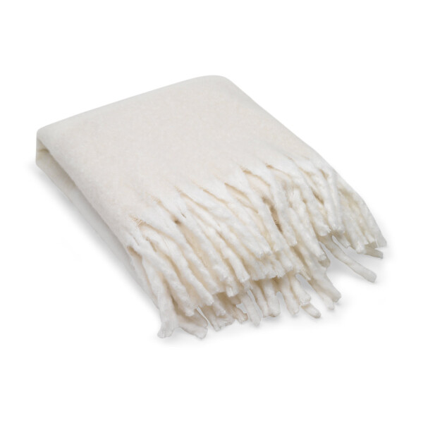 Kuschelig. Decke aus recyceltem Polyester (100 % rPET) (300 g/m²) in Mohairoptik.