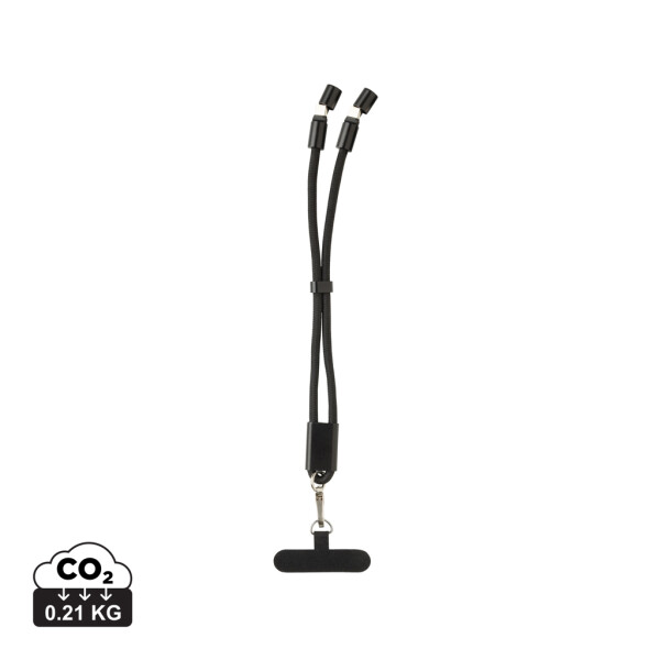 Verstellbarer LoopAmp-Handygurt aus RCS RPET 60W-Kabel