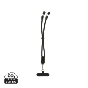 Verstellbarer LoopAmp-Handygurt aus RCS RPET 60W-Kabel - Reklamnepredmety