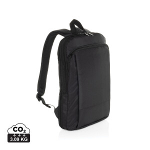 Erweiterbarer, schlanker Laptop-Rucksack 15,6" Flexpack Aware™ (RPET) - Reklamnepredmety