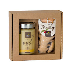 Geschenkset aus Weihnachtslebkuchen und Honigpaste - Reklamnepredmety