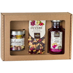 Geschenkset – Weihnachtspunsch-Konzentrat, Fruchtstreusel und Nussleckereien - Reklamnepredmety