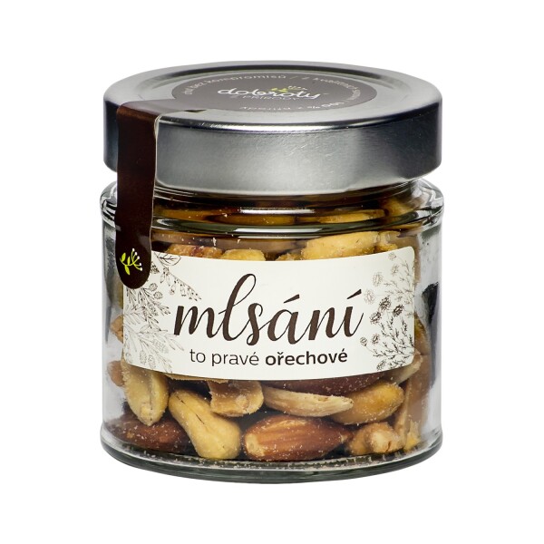 Snack - Mischung aus gerösteten gesalzenen Nüssen im Glas
