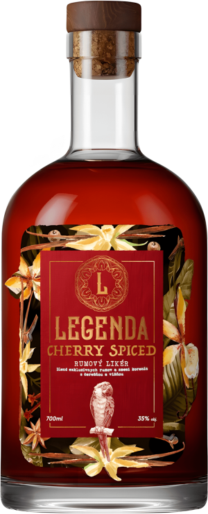 Rumlikör Legend Cherry Spiced 35% - Reklamnepredmety