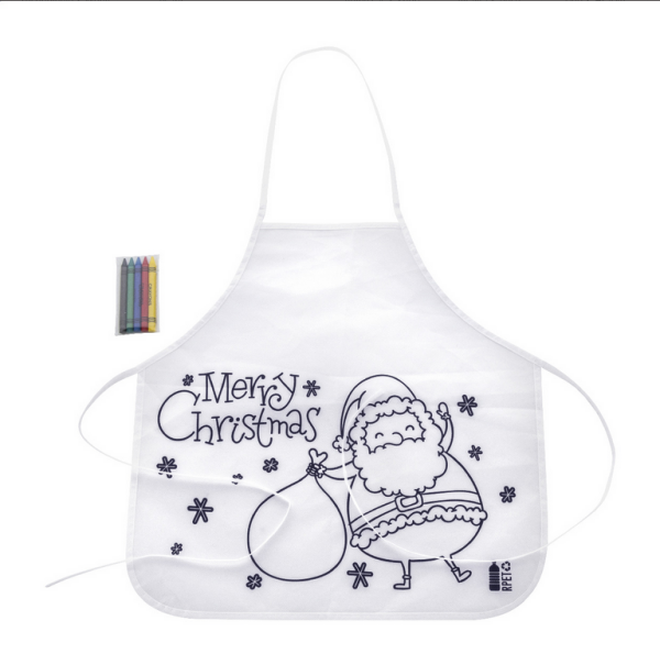Julfar Cook Weihnachtsschürze für Kinder zum Ausmalen