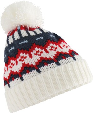 Strickmütze mit Pompon "Retro Ski" - Reklamnepredmety