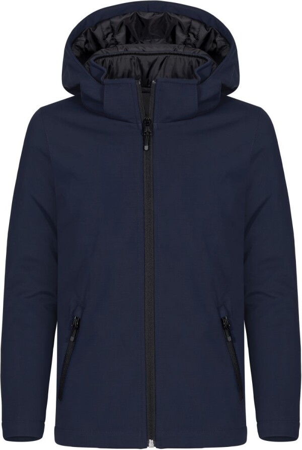 Wattierte Kinder Kapuzen Softshell Jacke