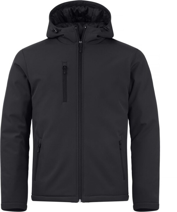 Wattierte Herren Kapuzen Softshell Jacke